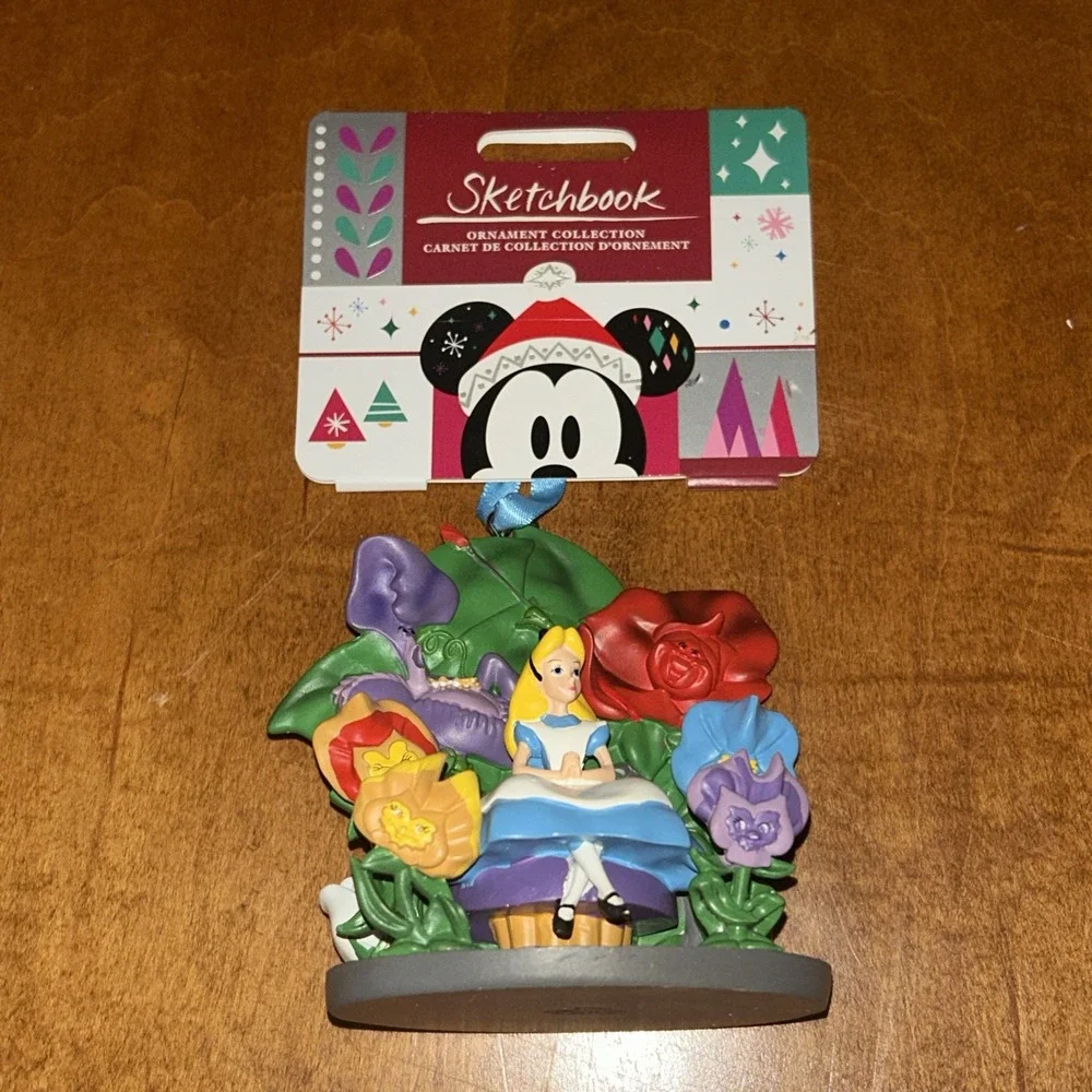 Disney Alice In Wonderland Ornament Garden of Live Flowers 2018 SKETCHBOOK